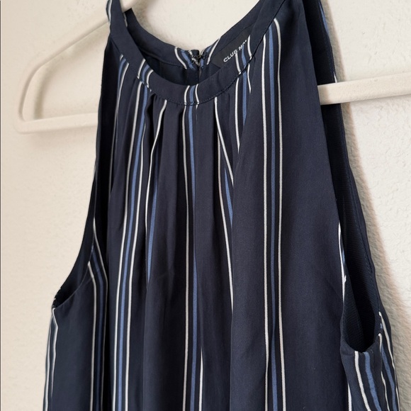 Club Monaco Navy And White Sleeveless Halter Top - Picture 4 of 8